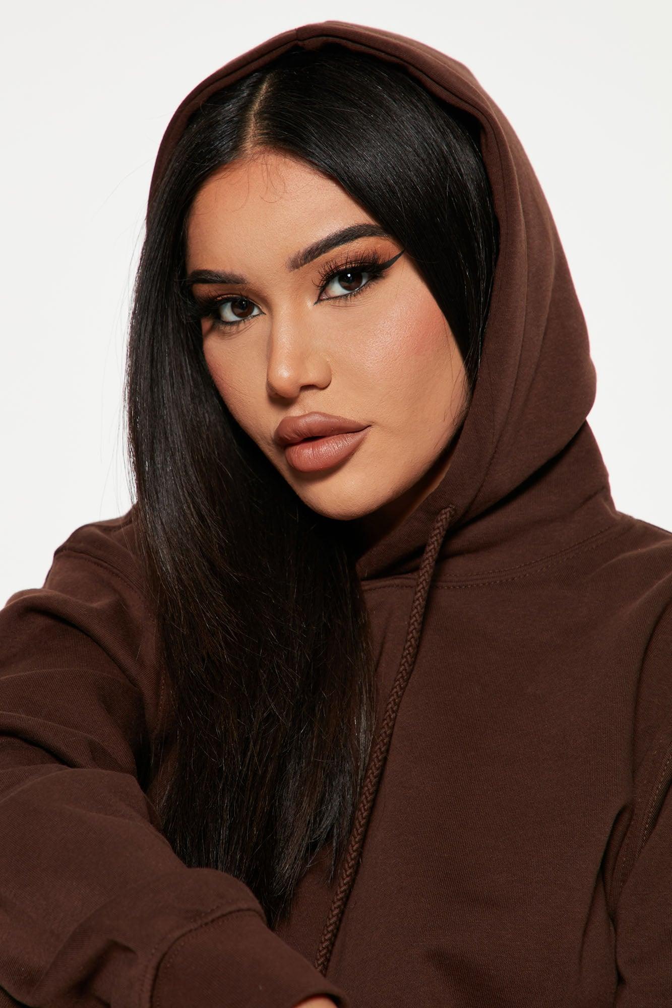 Stole Your Boyfriend's Oversized Hoodie - Chocolate Product Image
