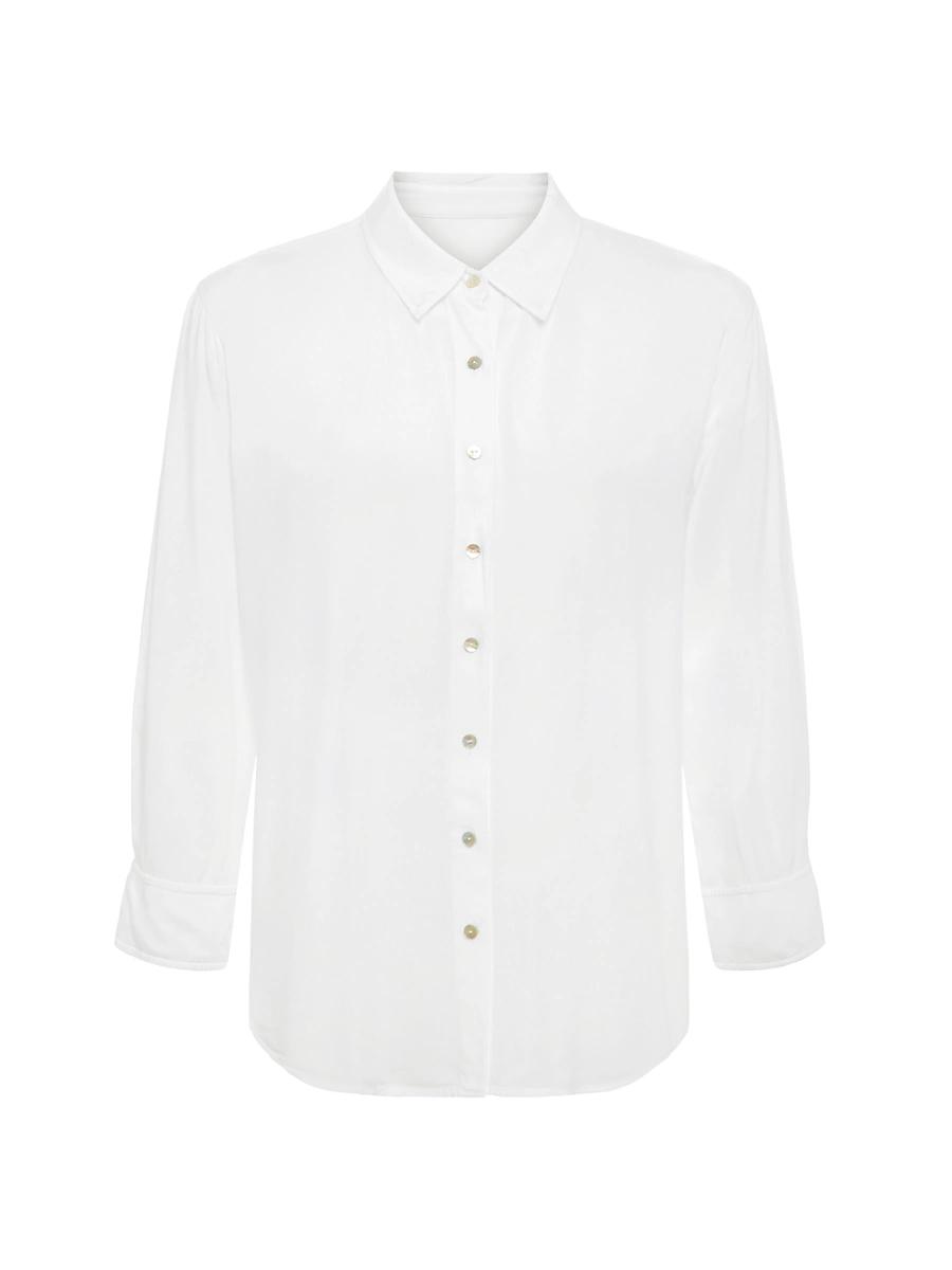 Womens Marlene Tailored Three-Quarter-Length Sleeve Blouse Product Image