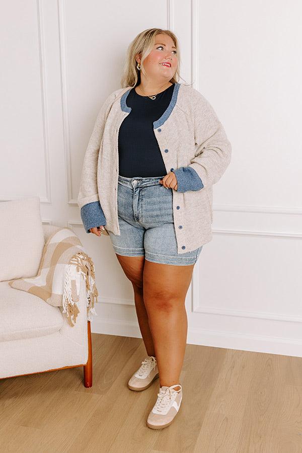 Falling Leaves Knit Cardigan Curves Product Image