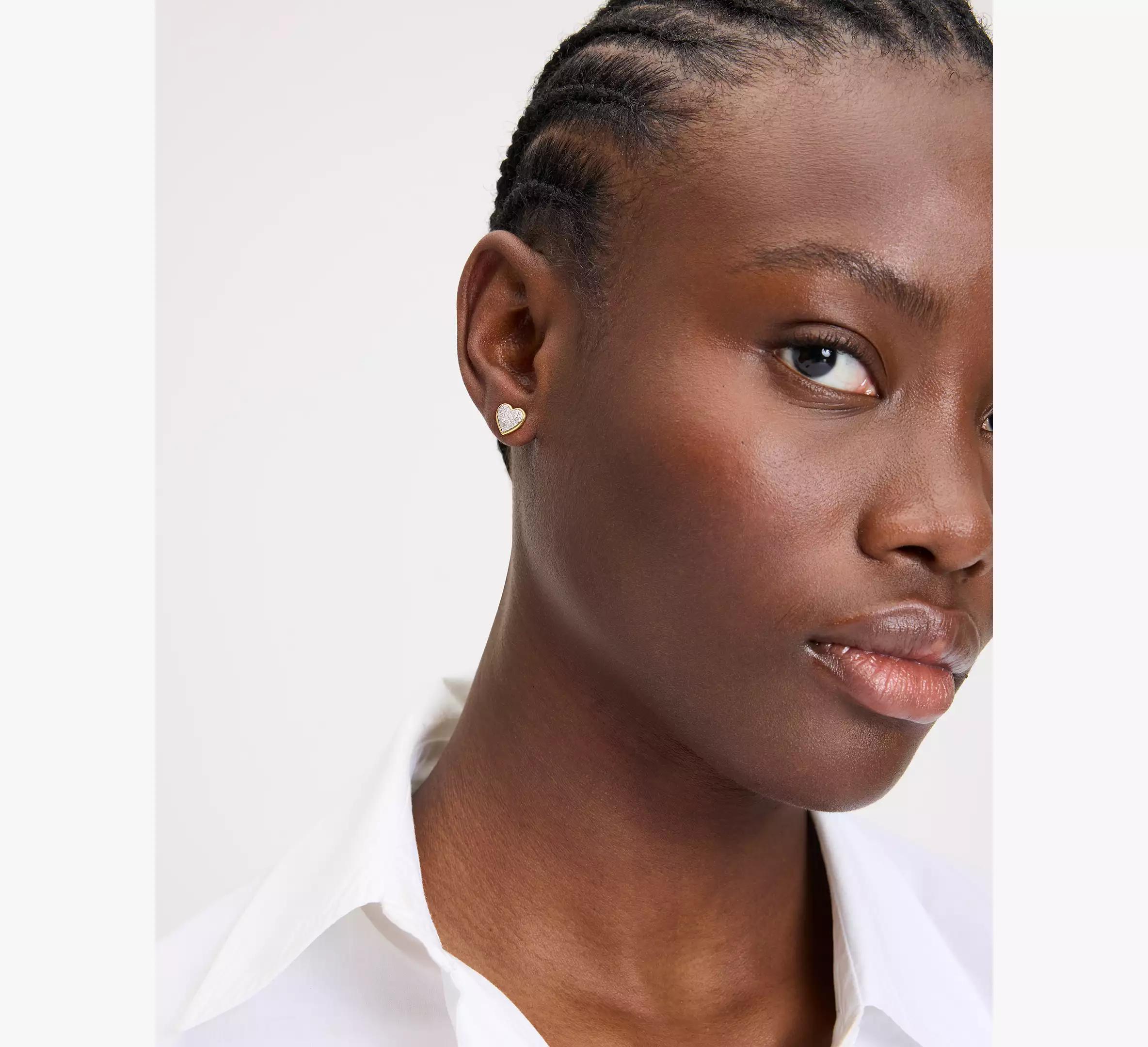 With All My Heart Pavé Studs Product Image