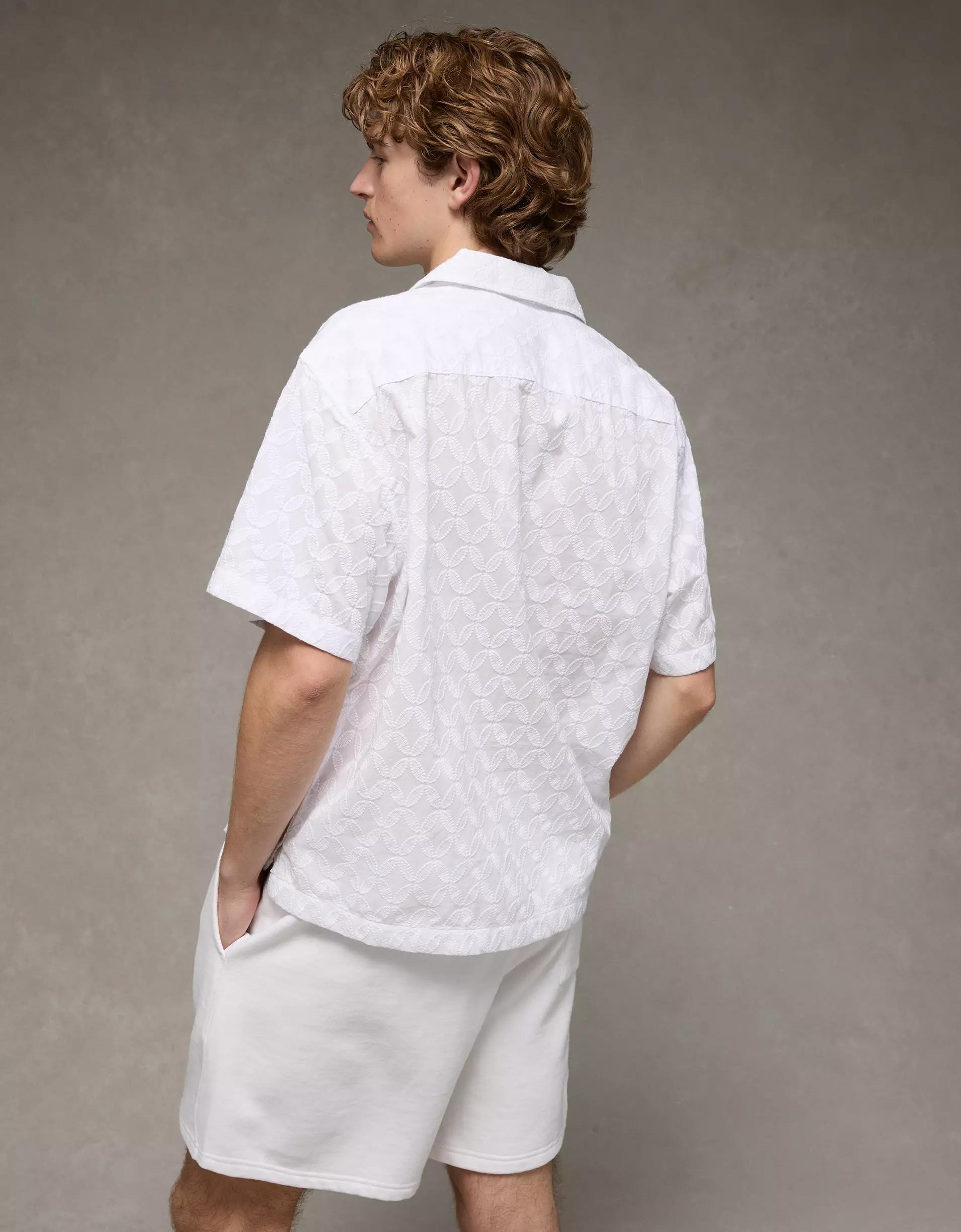 AE Poolside Textured Button-Up Shirt Product Image