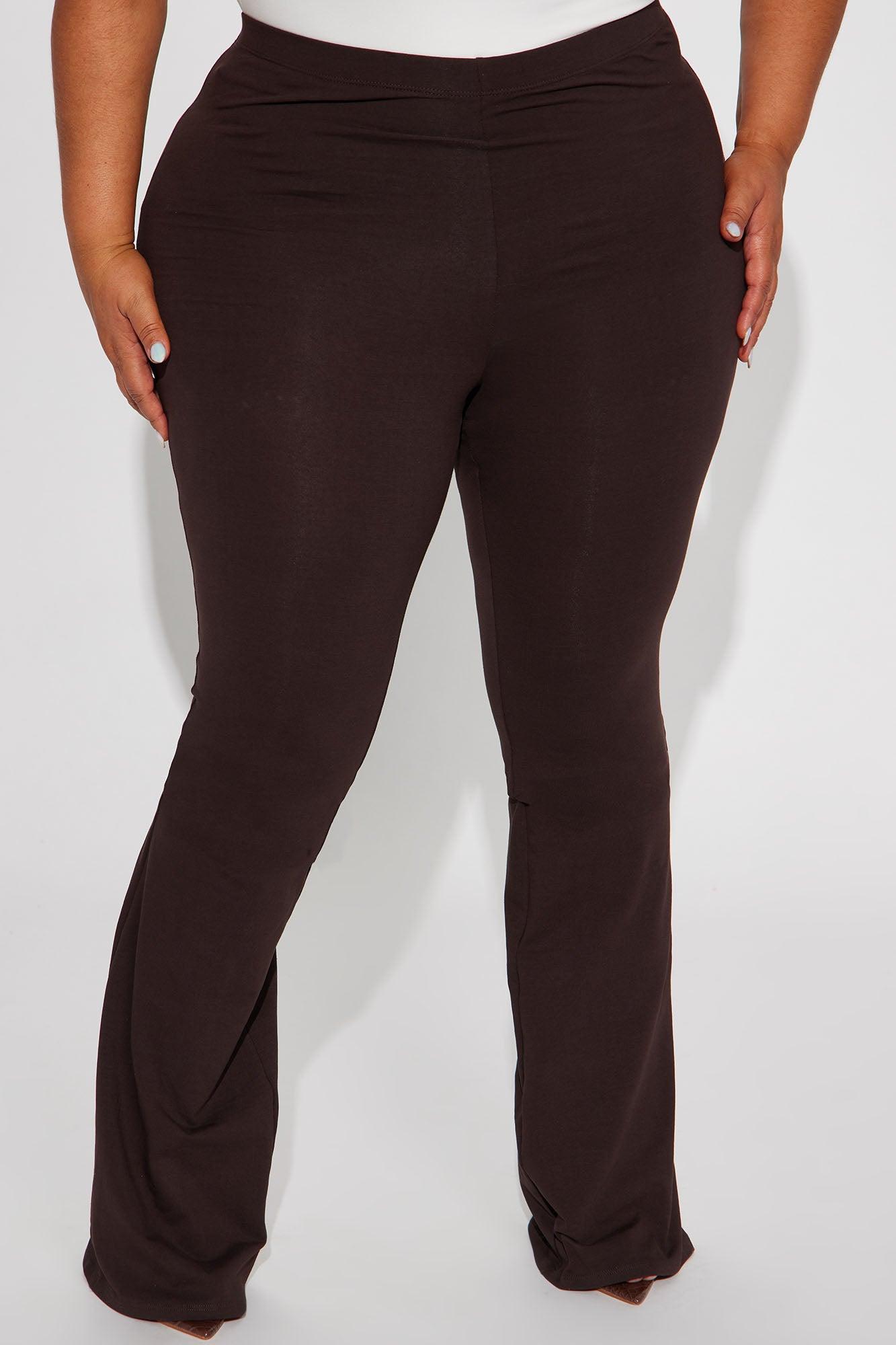 Adriana Flare Pant - Dark Brown Product Image