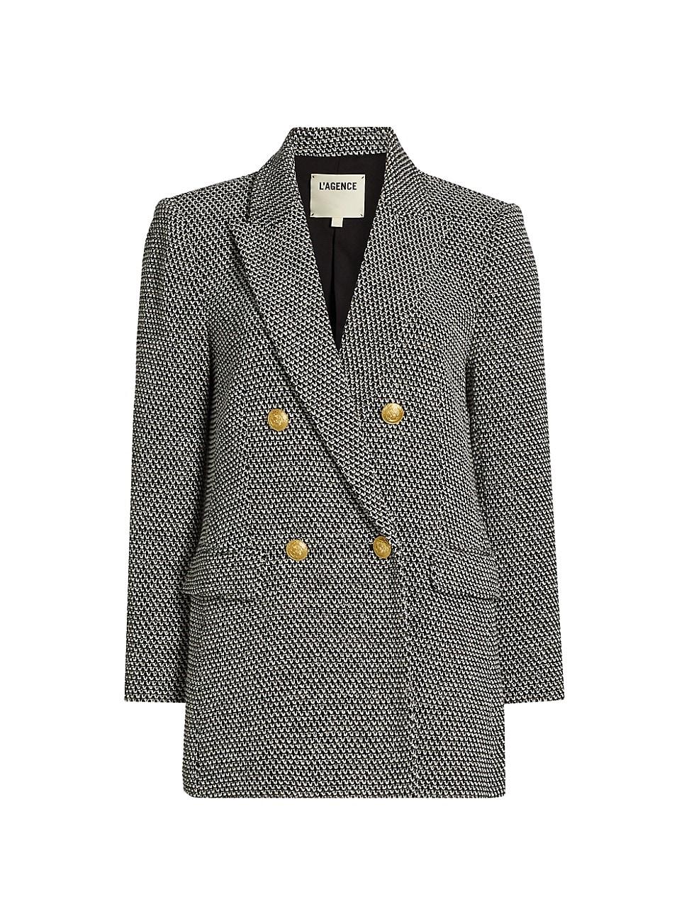 Womens Riva Tweed Double-Breasted Blazer Product Image