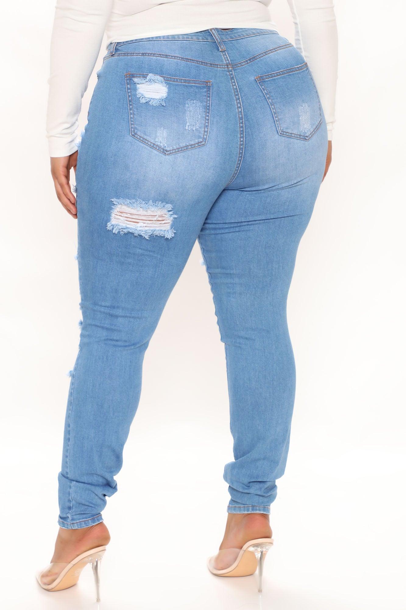 Tall Give Good Love Skinny Jeans - Light Blue Wash Product Image