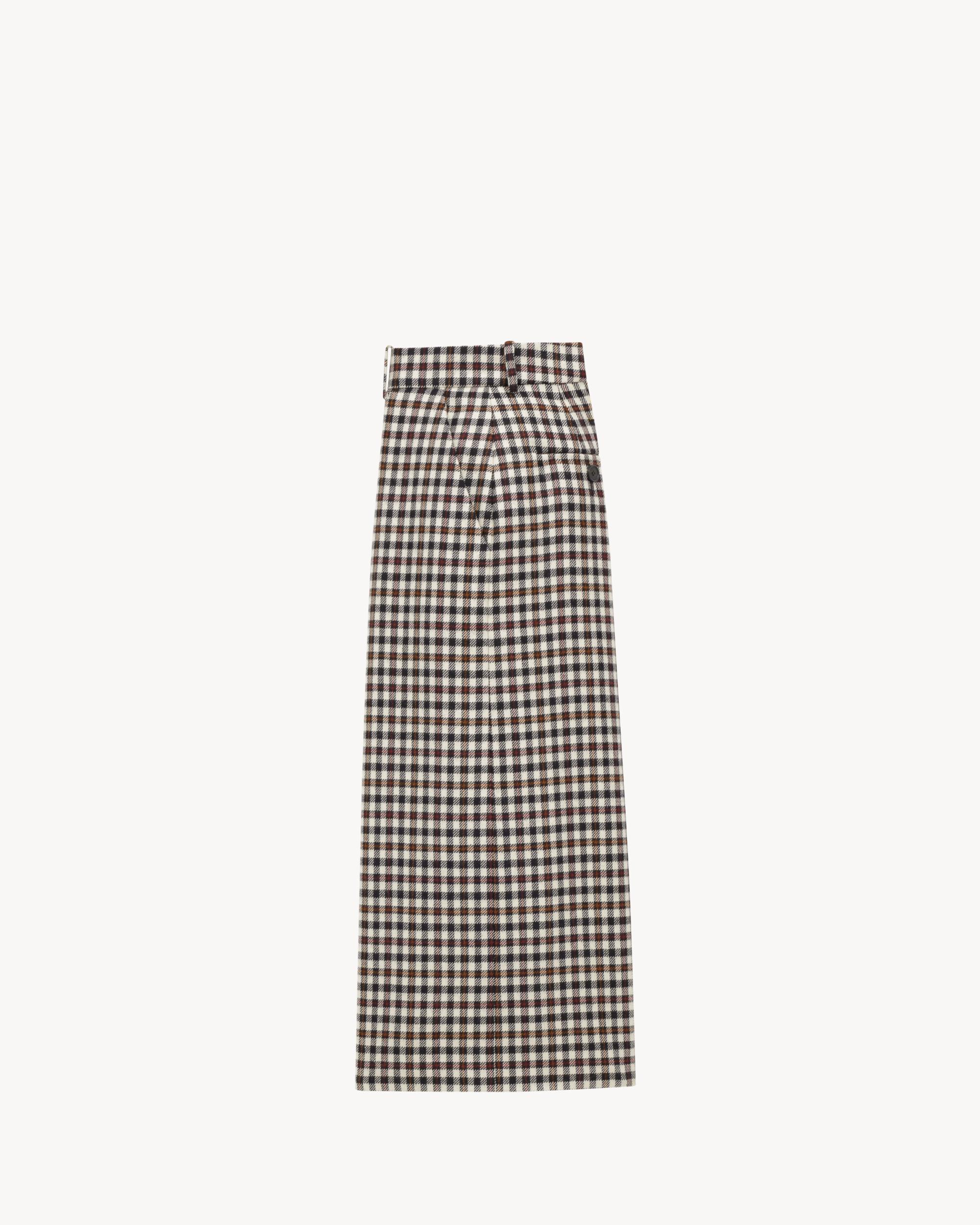 culottes in wool check Product Image