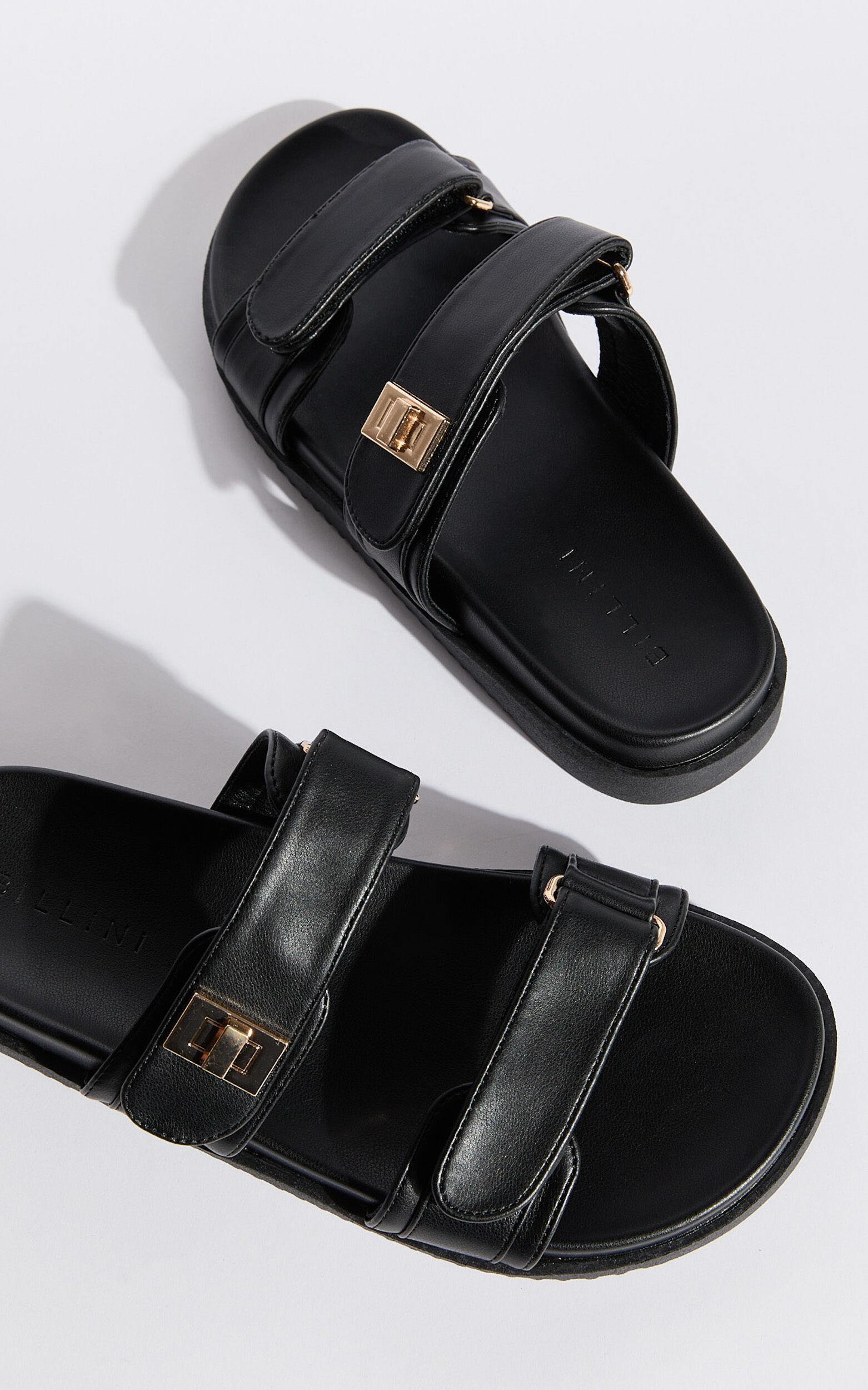 Billini - Amylee Slides with Hardware Detail in Black Product Image