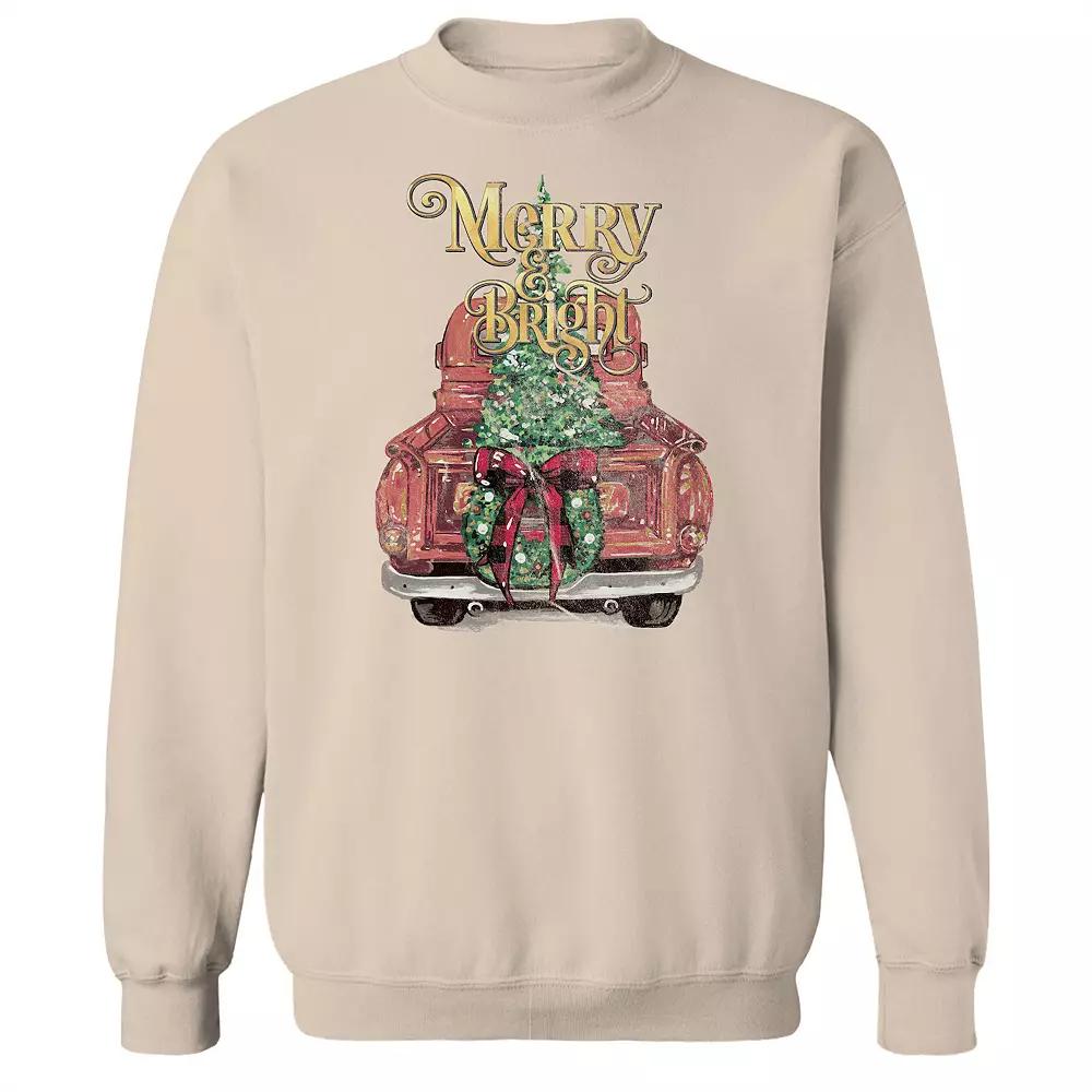 Men's Merry & Bright Graphic Sweatshirt, Adult Unisex,  Product Image