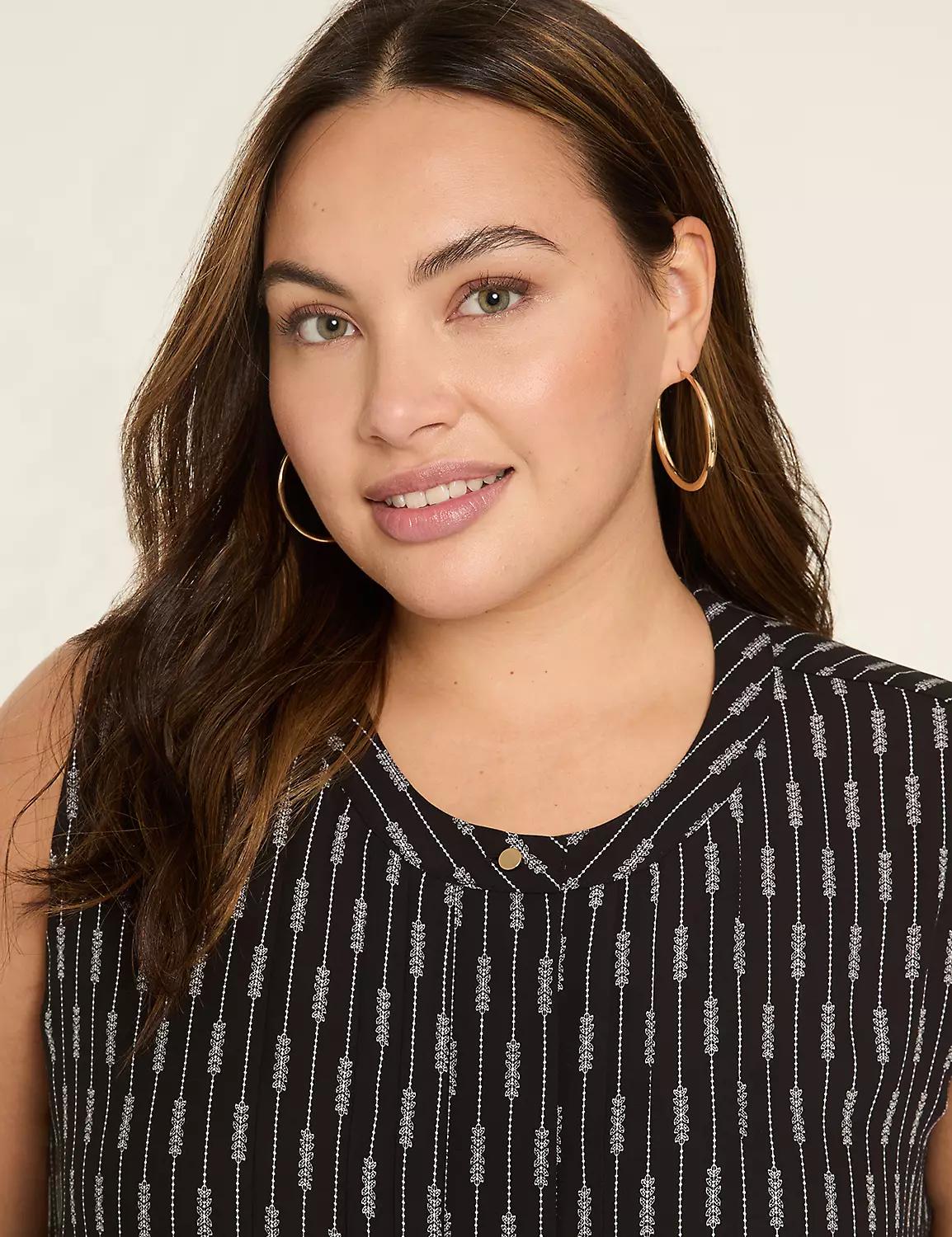 Collared Button-Front Tank Product Image