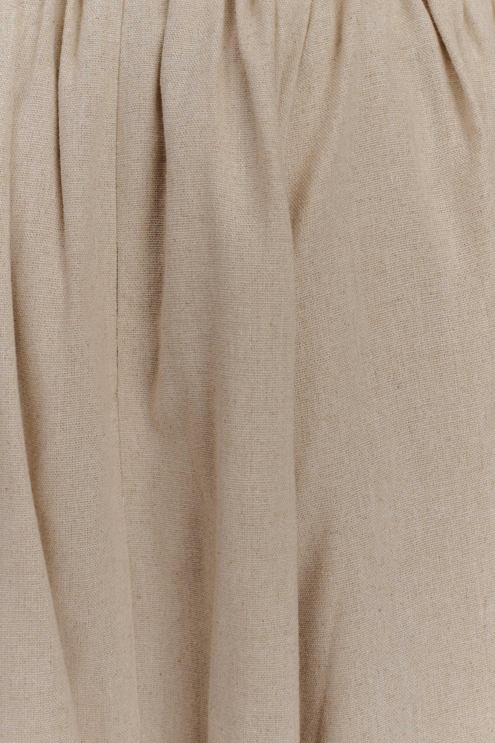 Clarence Linen A-Line Maxi Skirt - Natural Product Image