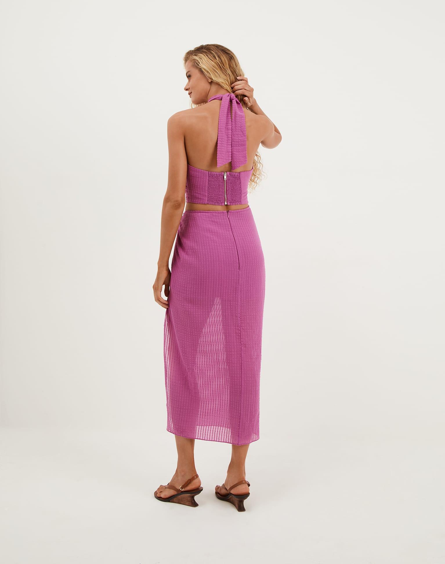 Lily Halter Top - French Rose Product Image