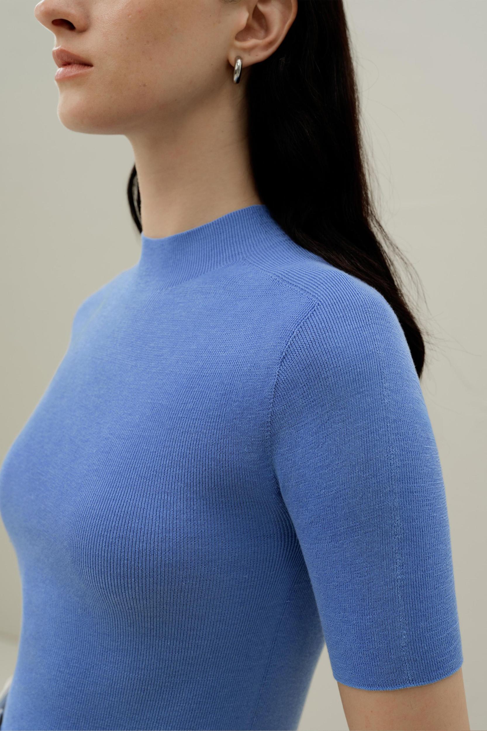 Seamless Silk-Cotton Slim-Fit Knit Top Product Image