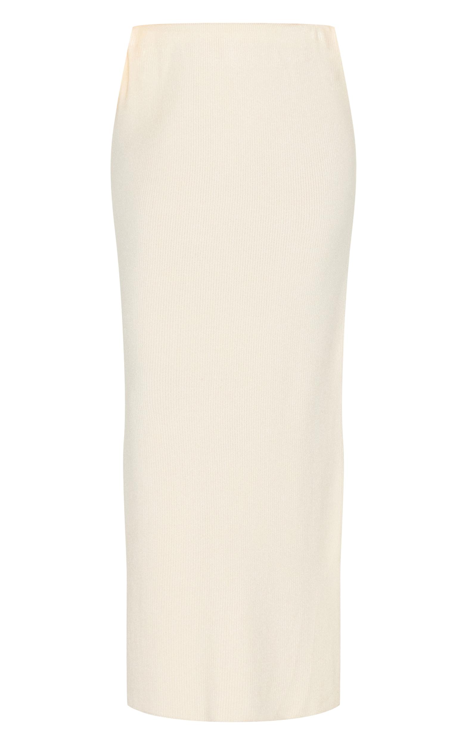 Petite Cream Knitted Low Rise Maxi Skirt Product Image