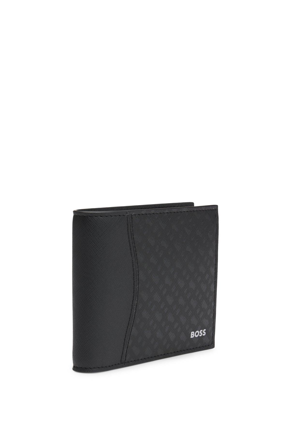 Structured trifold wallet with monogram pattern Product Image