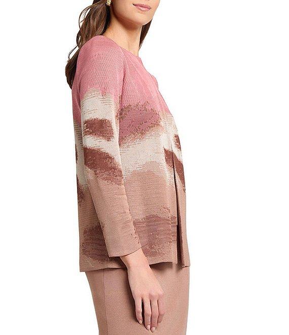 MISOOK Heritage Landscape Knit Crew Neck Bracelet Sleeve Jacket Product Image