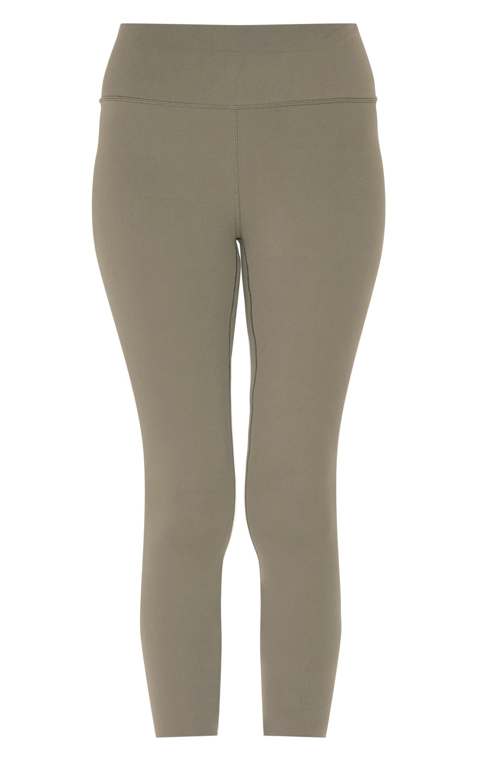 Olive Sculpt Cropped Gym Leggings Product Image