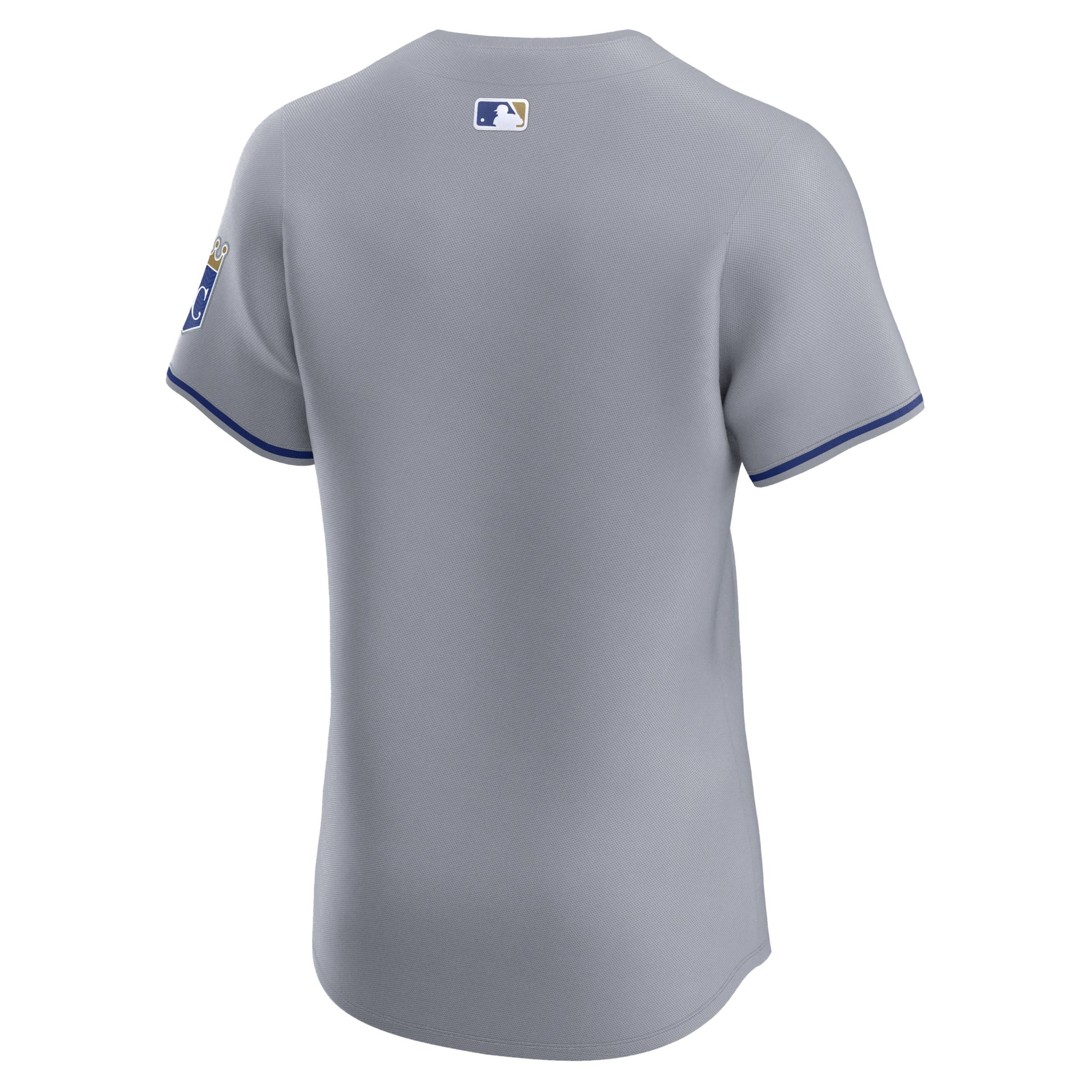 Men's Nike Gray Kansas City Royals Road Vapor Premier Elite Patch Jersey,  Product Image