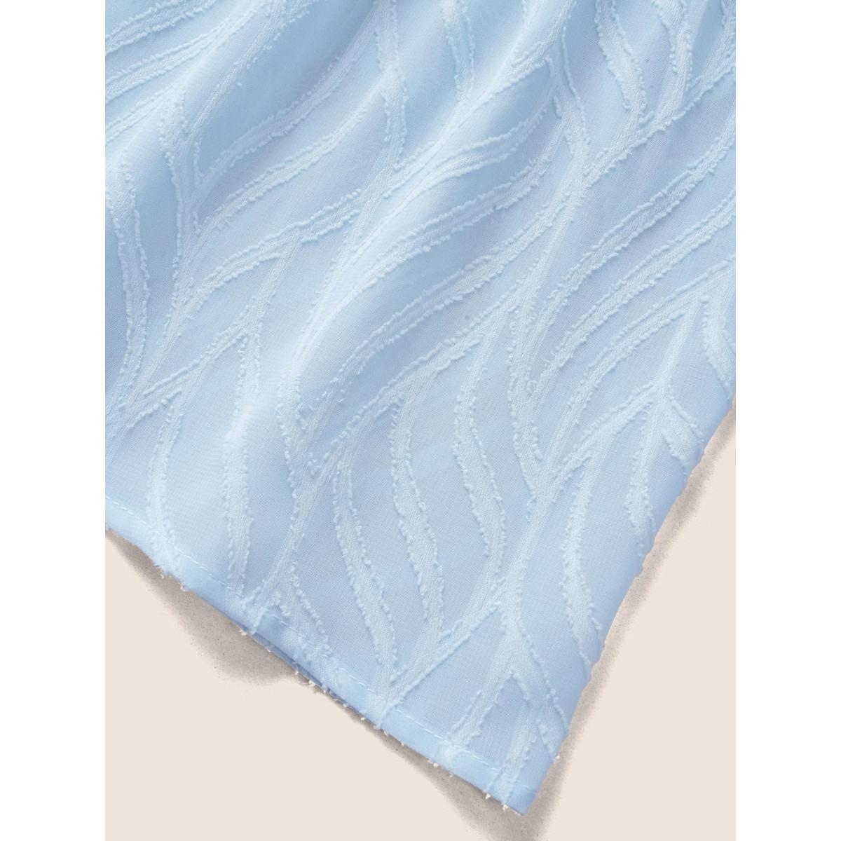 Plus Size Chiffon Texture Ruffles See Through Kimono Women LightBlue Elegant Texture Everyday Kimonos BloomChic 30/6X Product Image