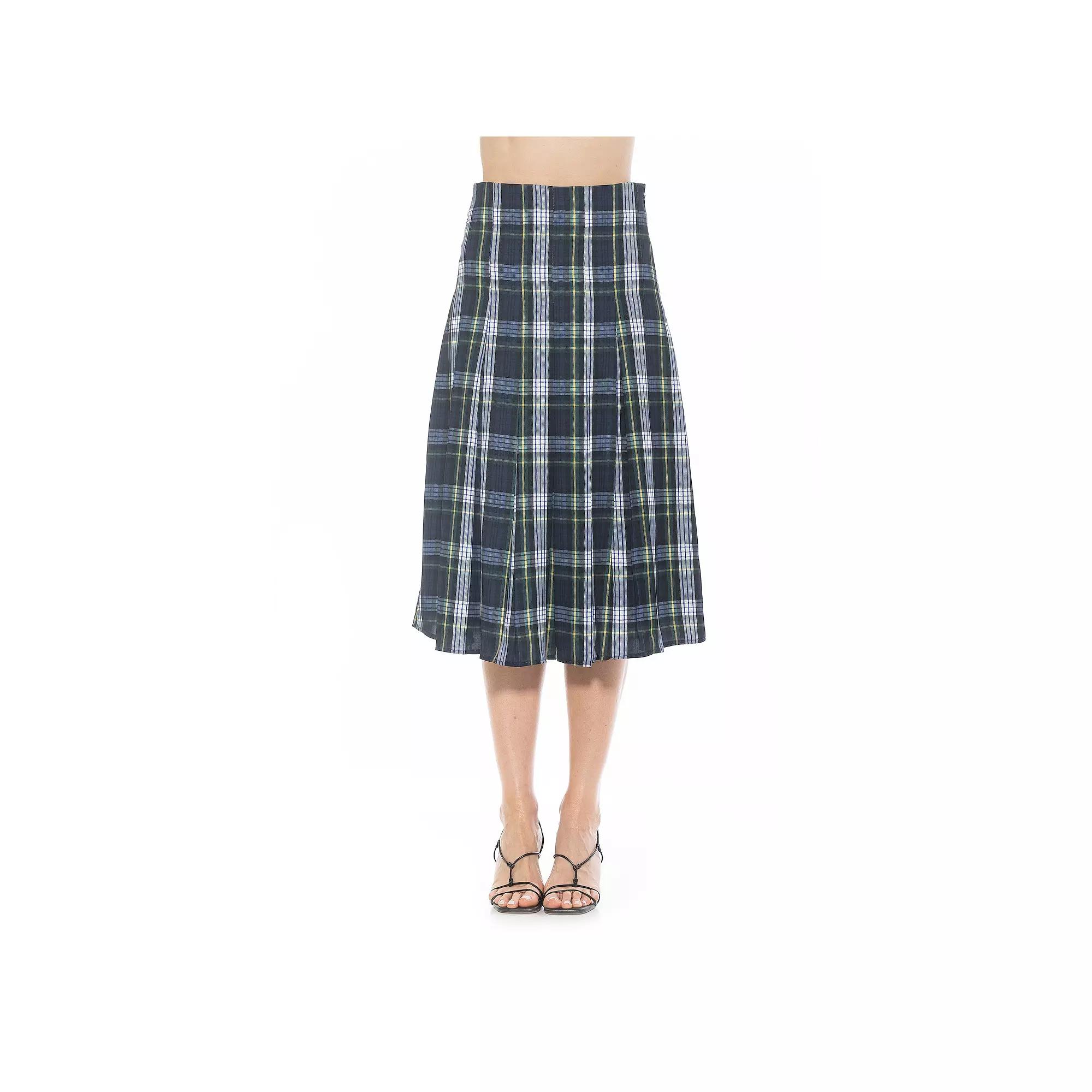 Women's ALEXIA ADMOR Shilo Midi Length Pleated Skirt,  Product Image