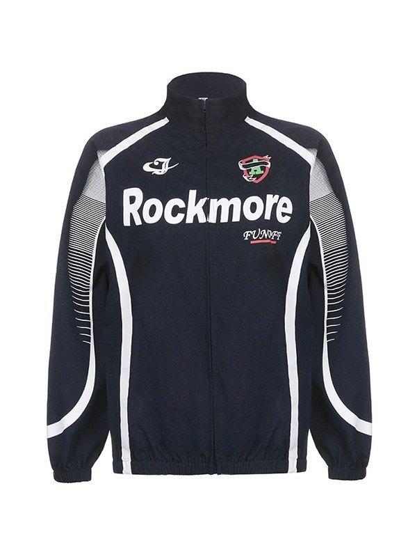 Contrast Logo Graphic Moto Jacket Product Image