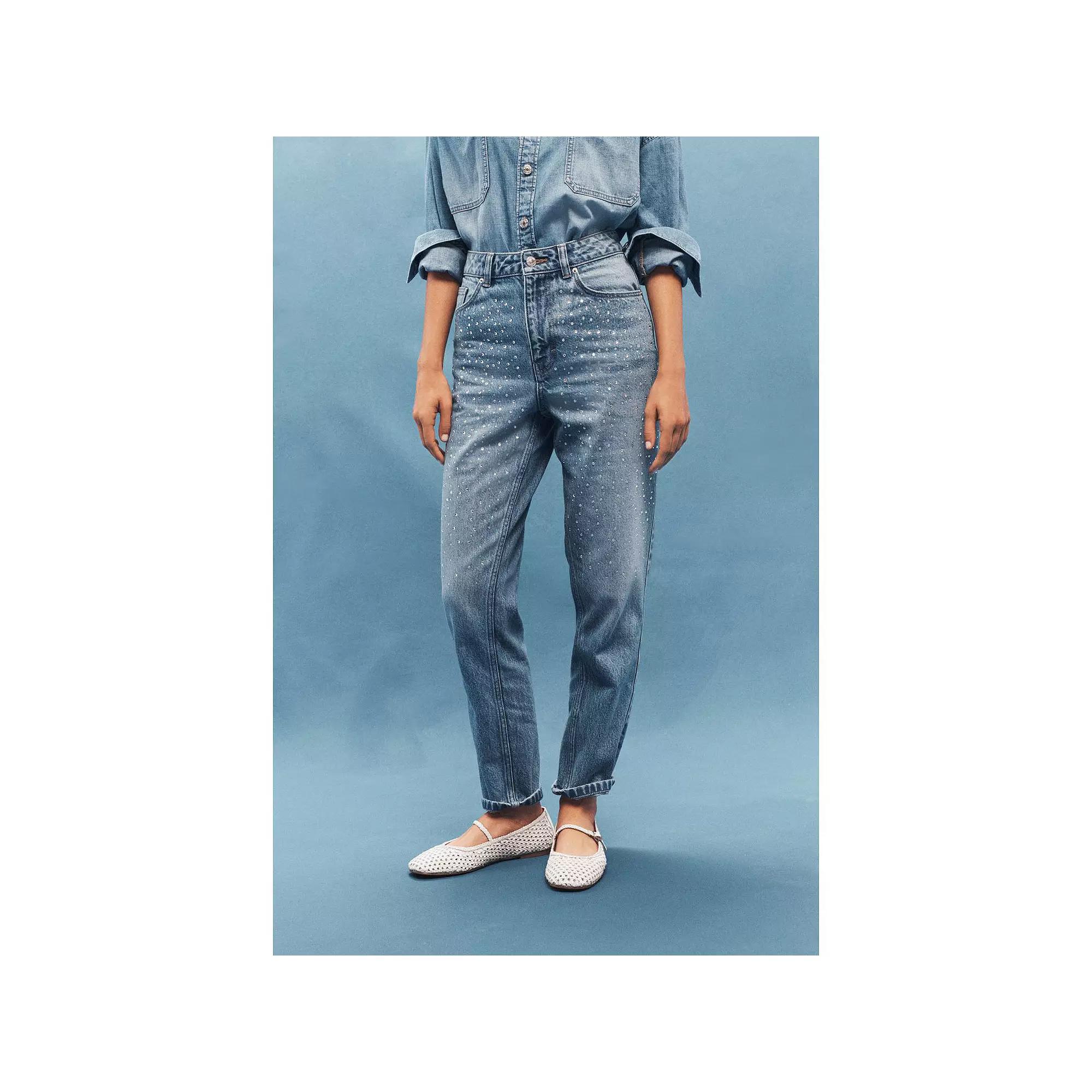 Womens NEXT Embellished Denim Jeans Product Image