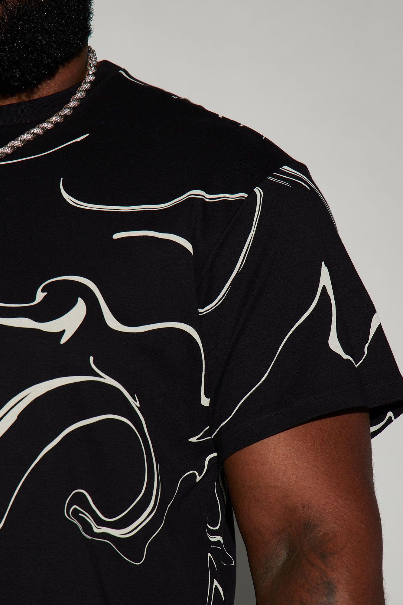 All In Marble Short Sleeve Tee - Black/combo Product Image