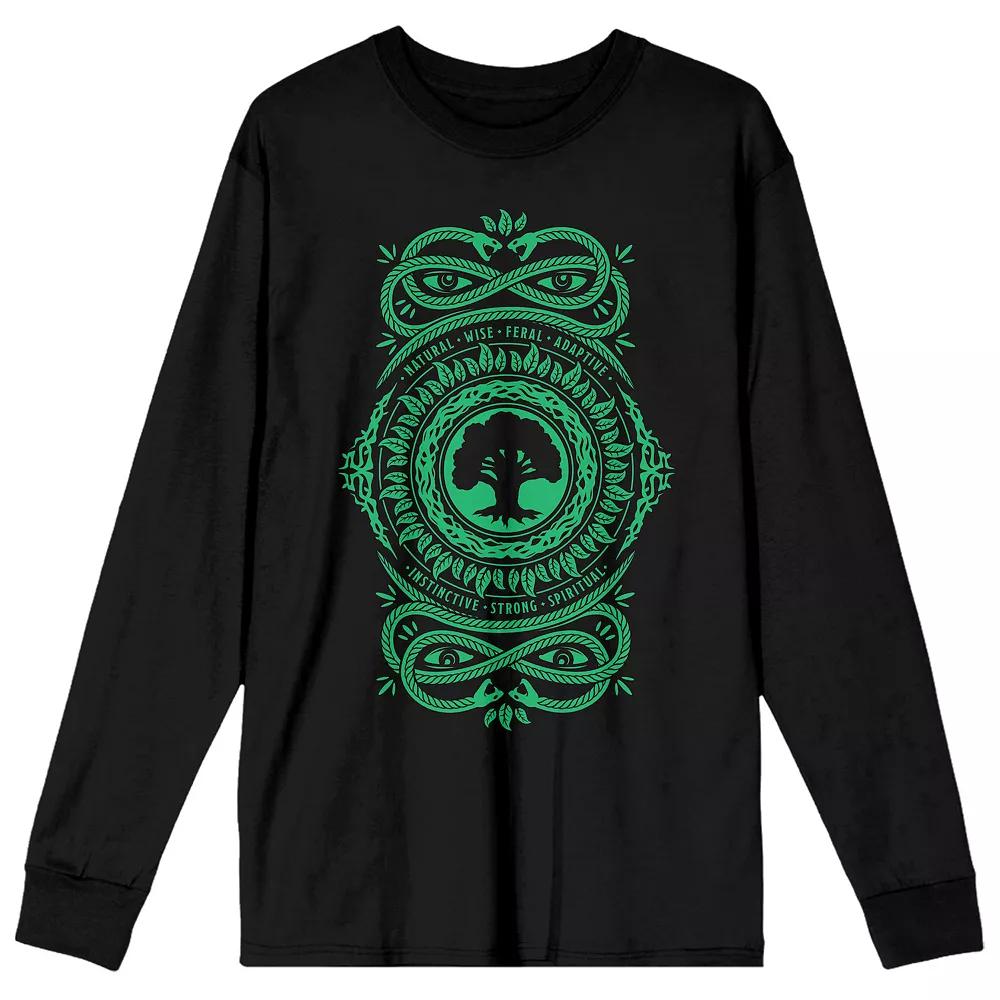 Men's Magic The Gathering Green Logo Tee, Size: Large, Black Product Image