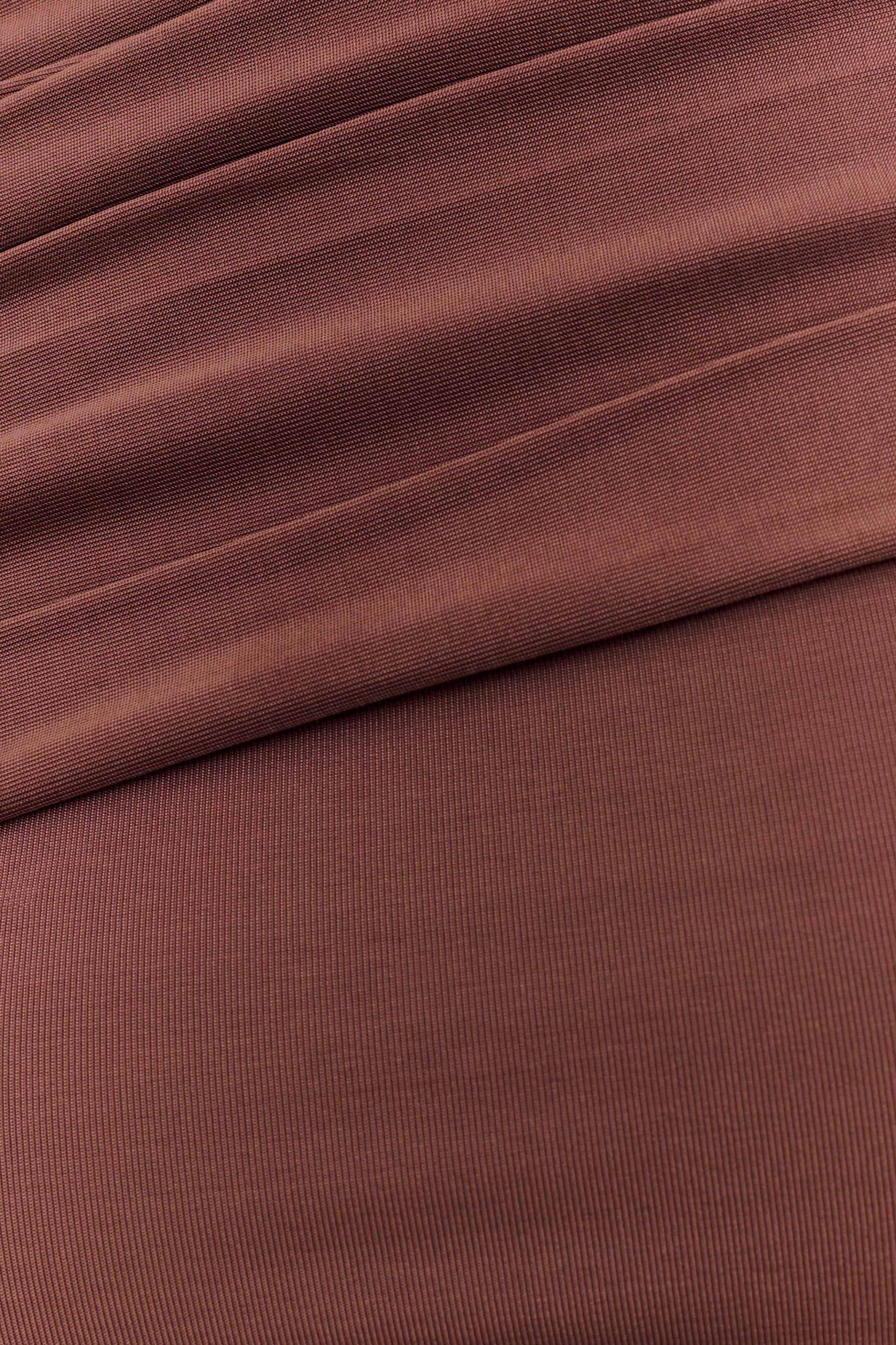 Cassandra Off Shoulder Slinky Maxi Dress - Chocolate Product Image