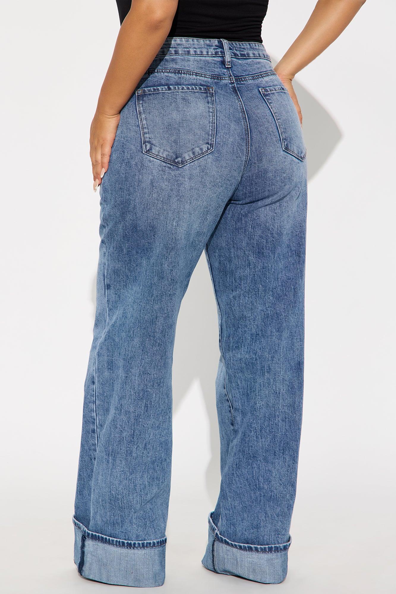 Tall On My Radar Cuffed Straight Leg Jeans - Medium Wash Female Product Image