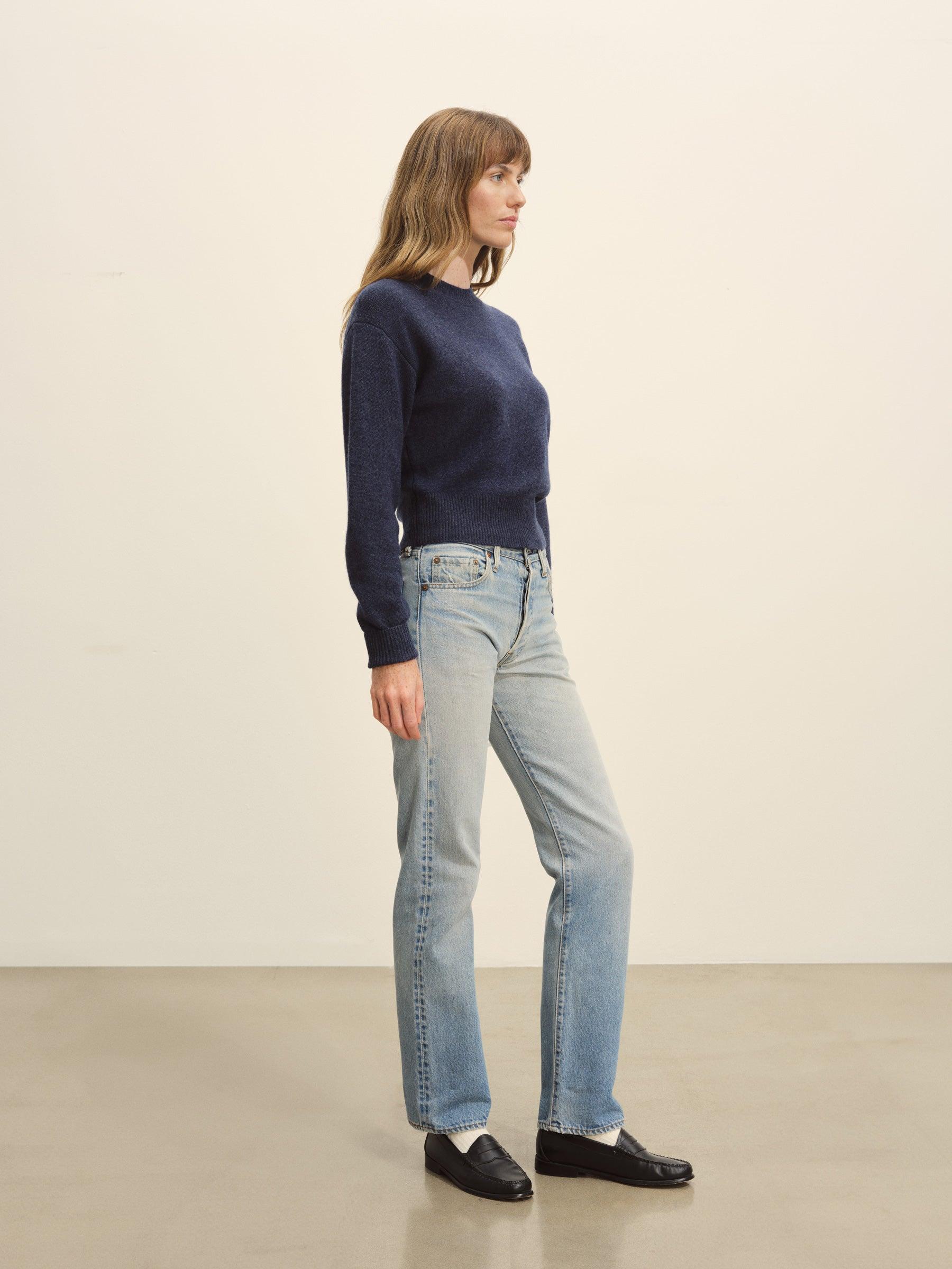 Rainstorm Heather Idyllwild Cashmere Crew Product Image