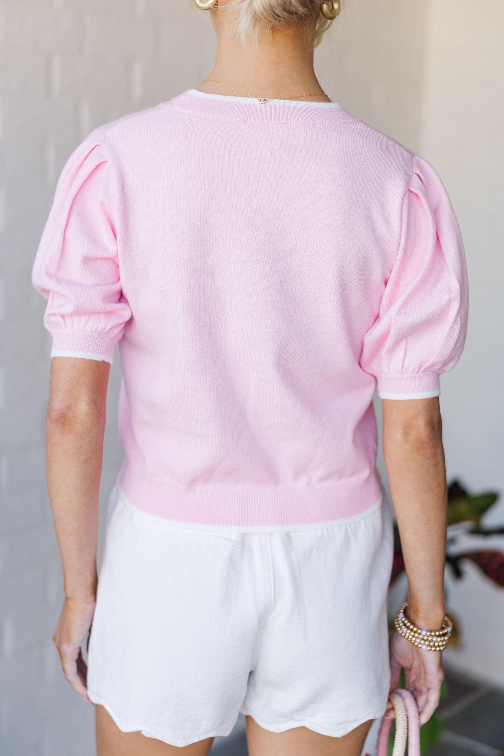 The Dreamlet Pink Short Sleeve Blouse Female Product Image