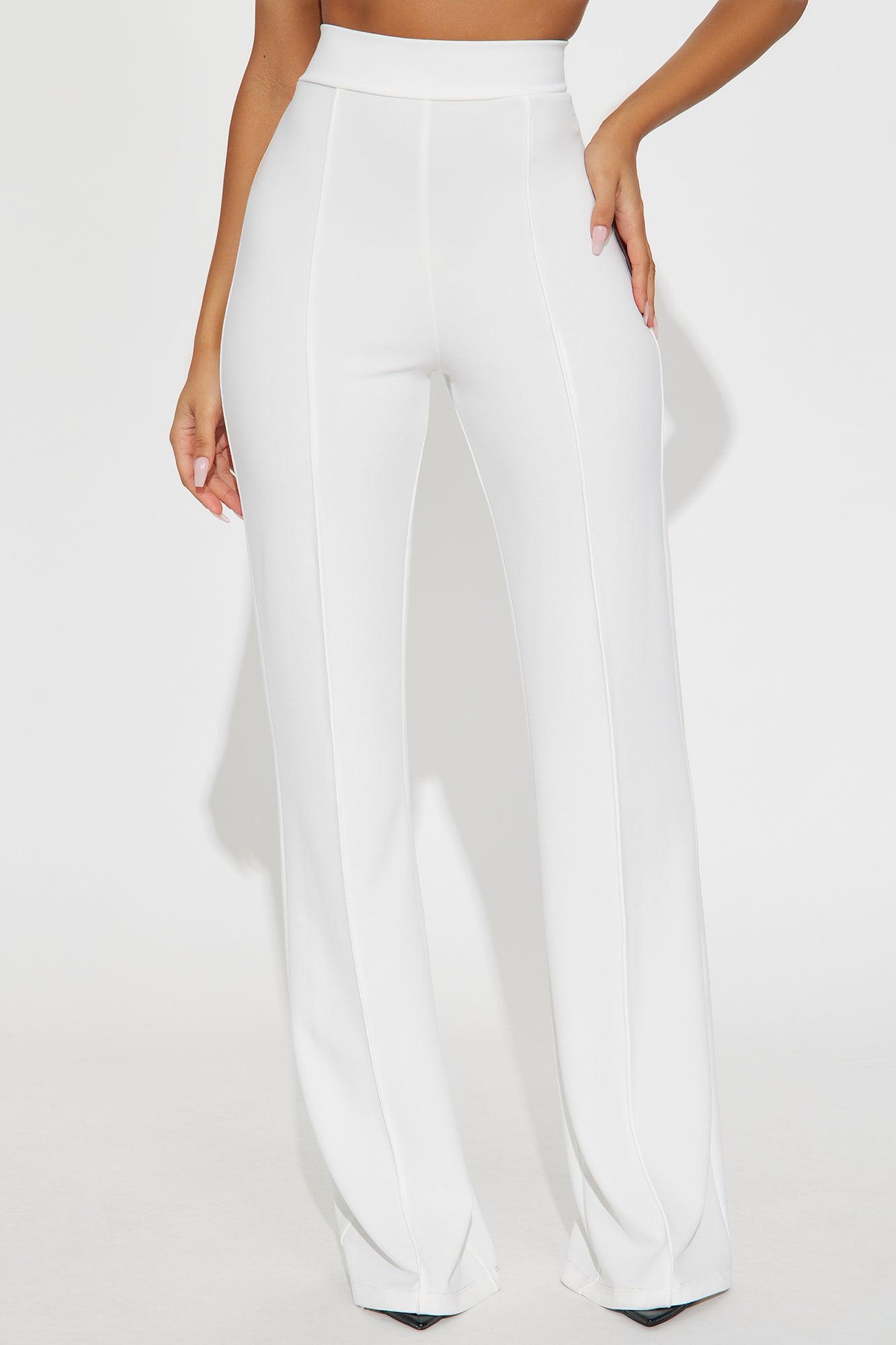Victoria High Waisted Dress Pants - Ivory Female Product Image