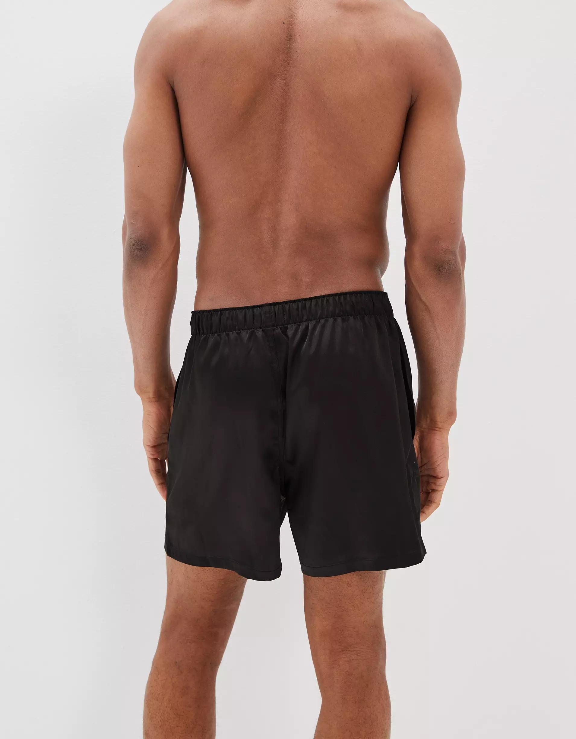 AEO Men's Solid Satin Pocket Boxer Short Product Image