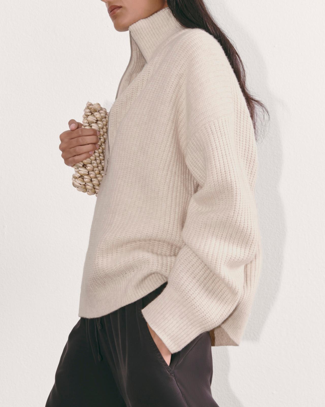 Womens Half-Zip Sweater in Luxe Merino by Everlane Product Image