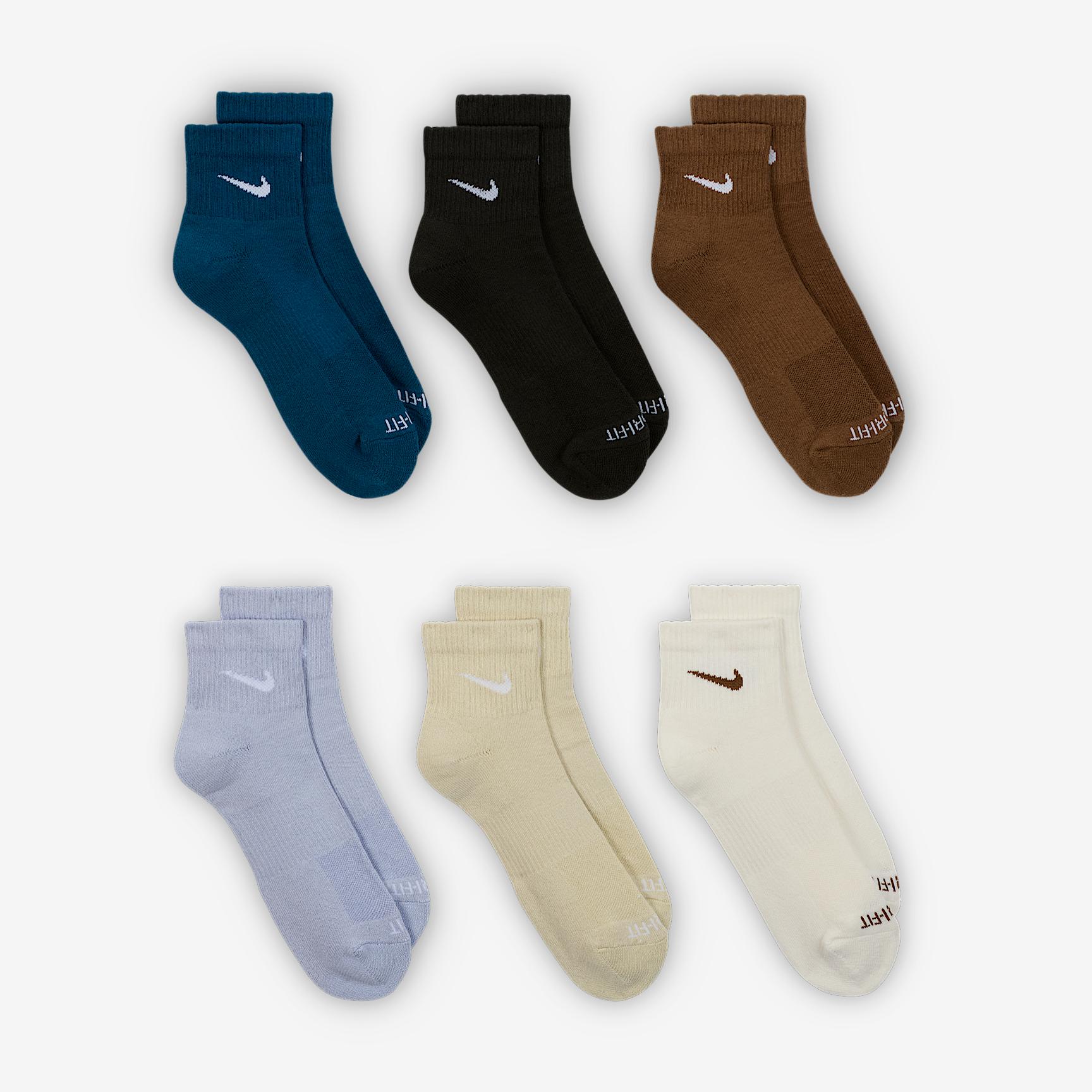Nike Mens Everyday Plus Cushioned Training Ankle Socks (6 Pairs) | SX6899-970 Product Image