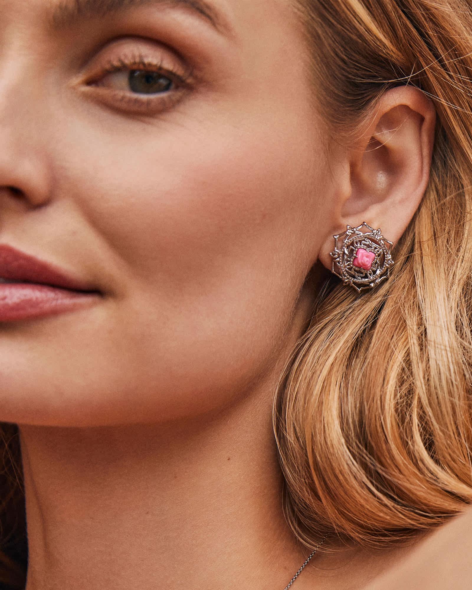 Mallory Rose Silver Convertible Statement Earrings Product Image