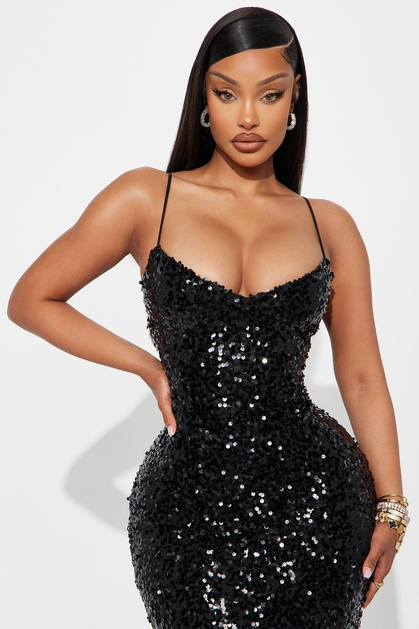 Midnights Sequin Gown - Black Female Product Image