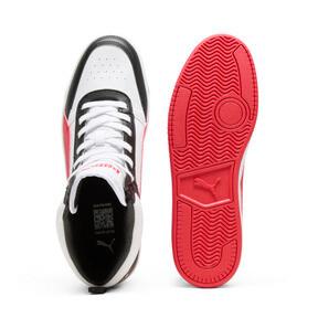 PUMA Dribble Mid Men's Sneakers in White/For All Time Red/Black Product Image