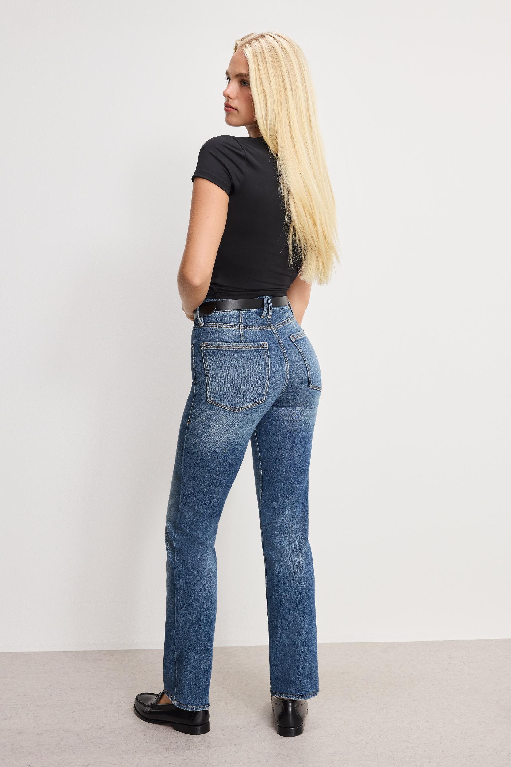 GOOD ICON STRAIGHT ANKLE JEANS | INDIGO1082 Product Image
