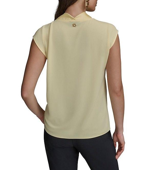 Donna Karan Cowl Neck Sleeveless Stretch Knit Top Product Image