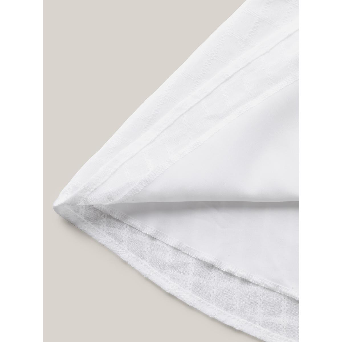 Plus Size Pure Cotton Jacquard Embroidered Tank Top Women WhiteSmoke Boho Texture Square Neck Vacation Tank Tops Camis BloomChic 30/6X Product Image