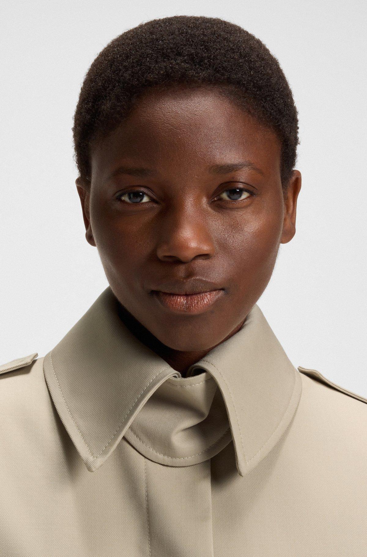 BOSS - Belted trench coat in wool - Light Beige Product Image