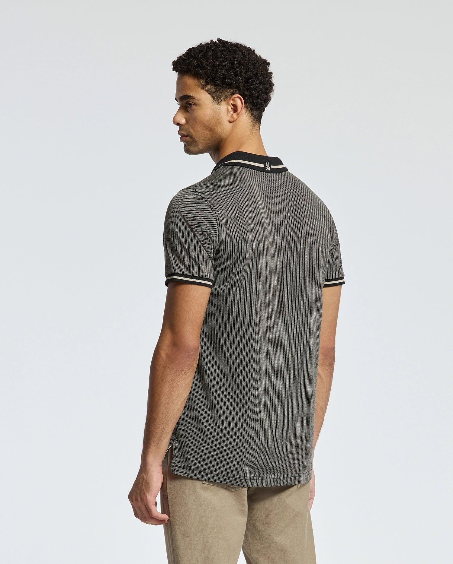 MENS WARSAW JACQUARD PIQUE POLO - B6K901E200 Male Product Image