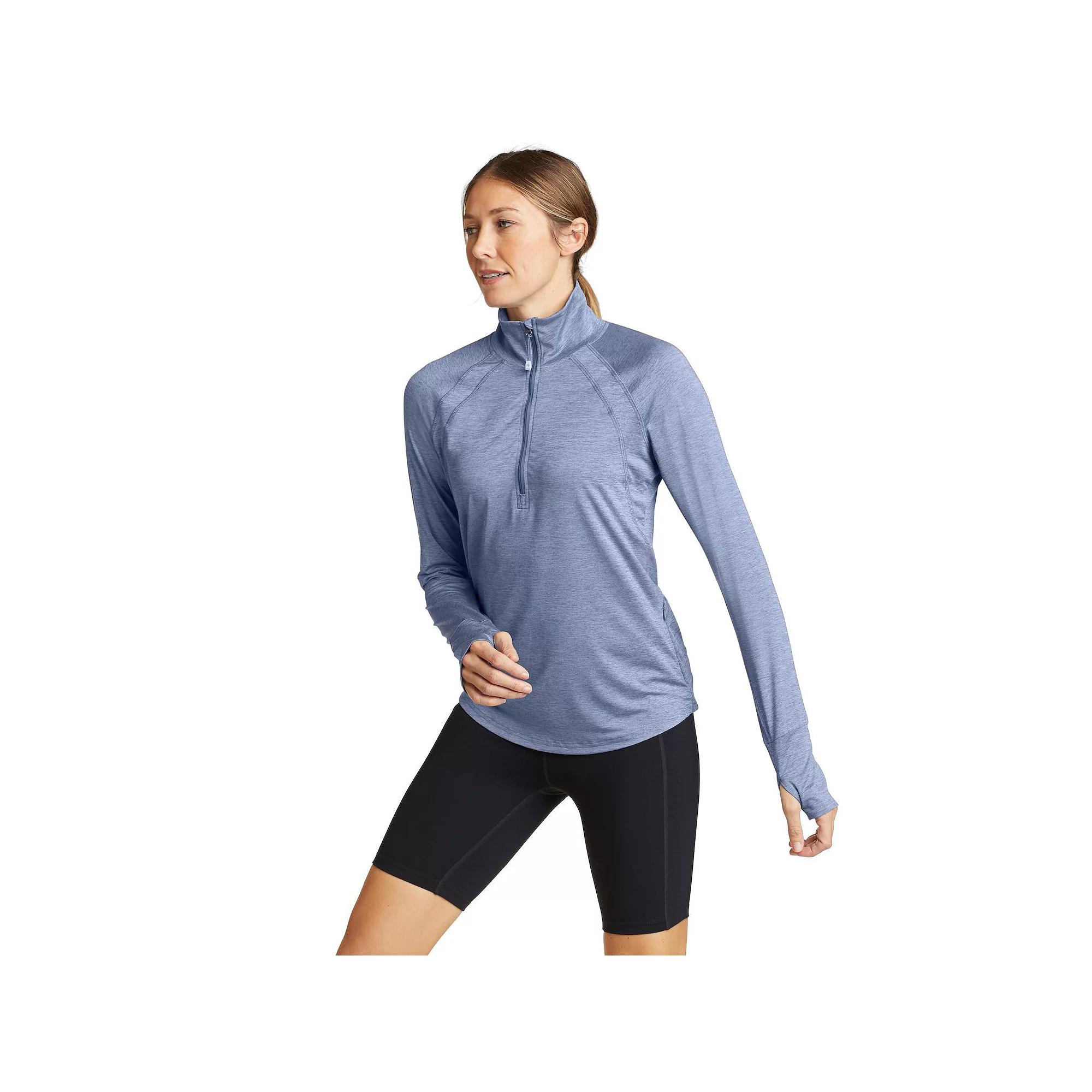 Women's Eddie Bauer Resolution Quarter Zip Hoodie, Size: Large, Purple Product Image