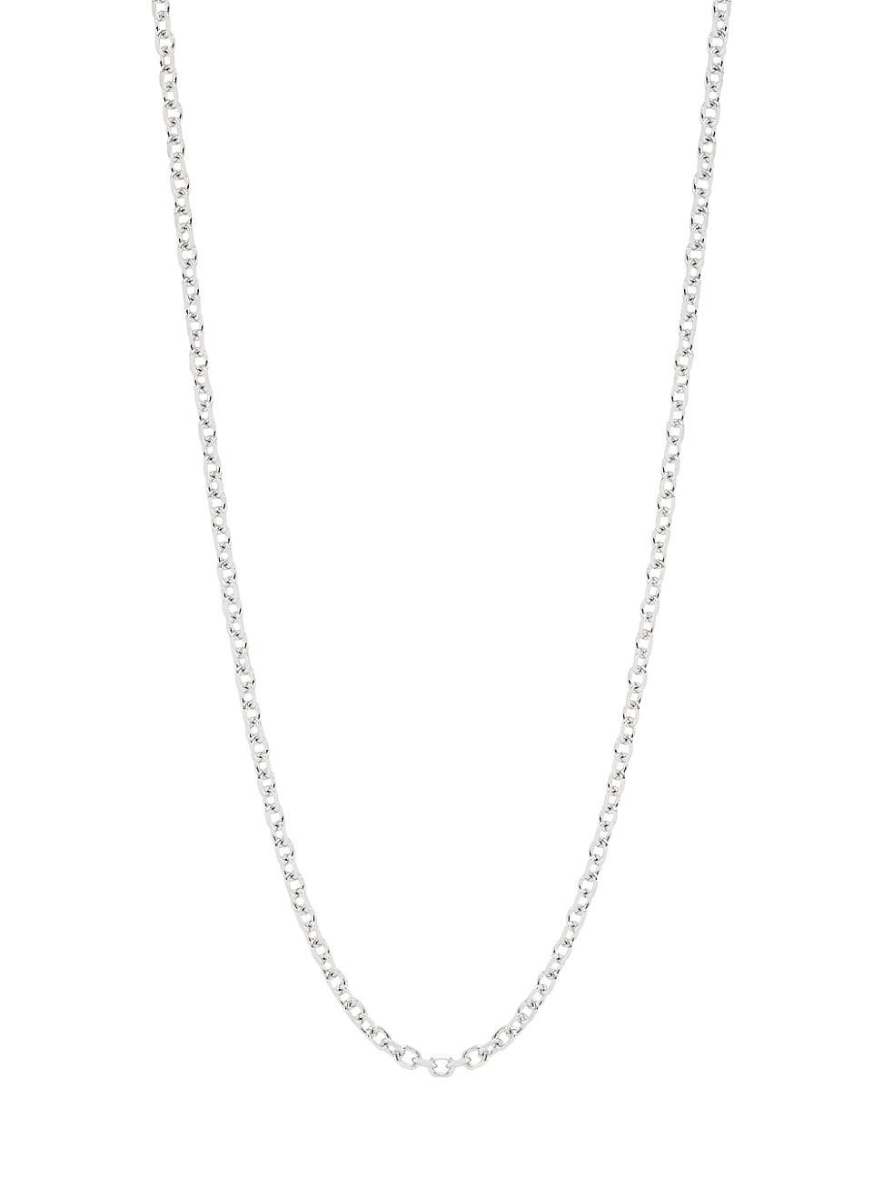 Womens 14K White Gold Chain Necklace Product Image