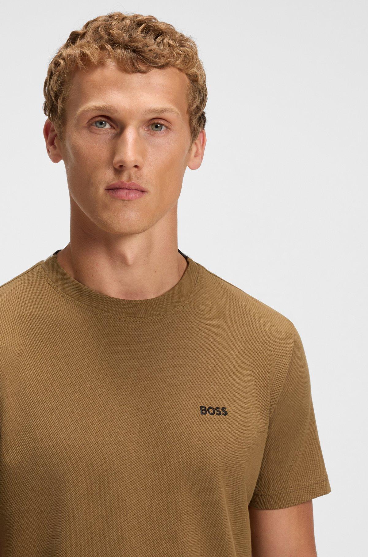 Embroidered-logo T-shirt in cotton piqué Product Image