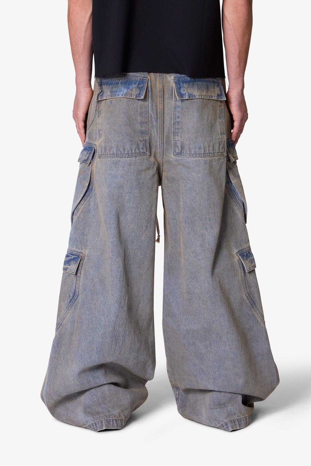 Astro Rave Double Cargo Denim - Vintage Blue Product Image
