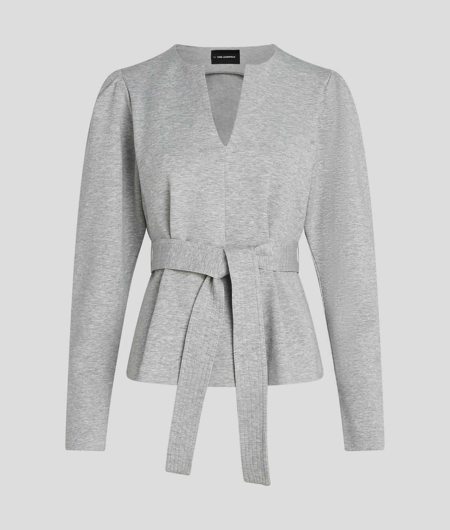 DOUBLE JERSEY V-NECK SWEATSHIRT Product Image