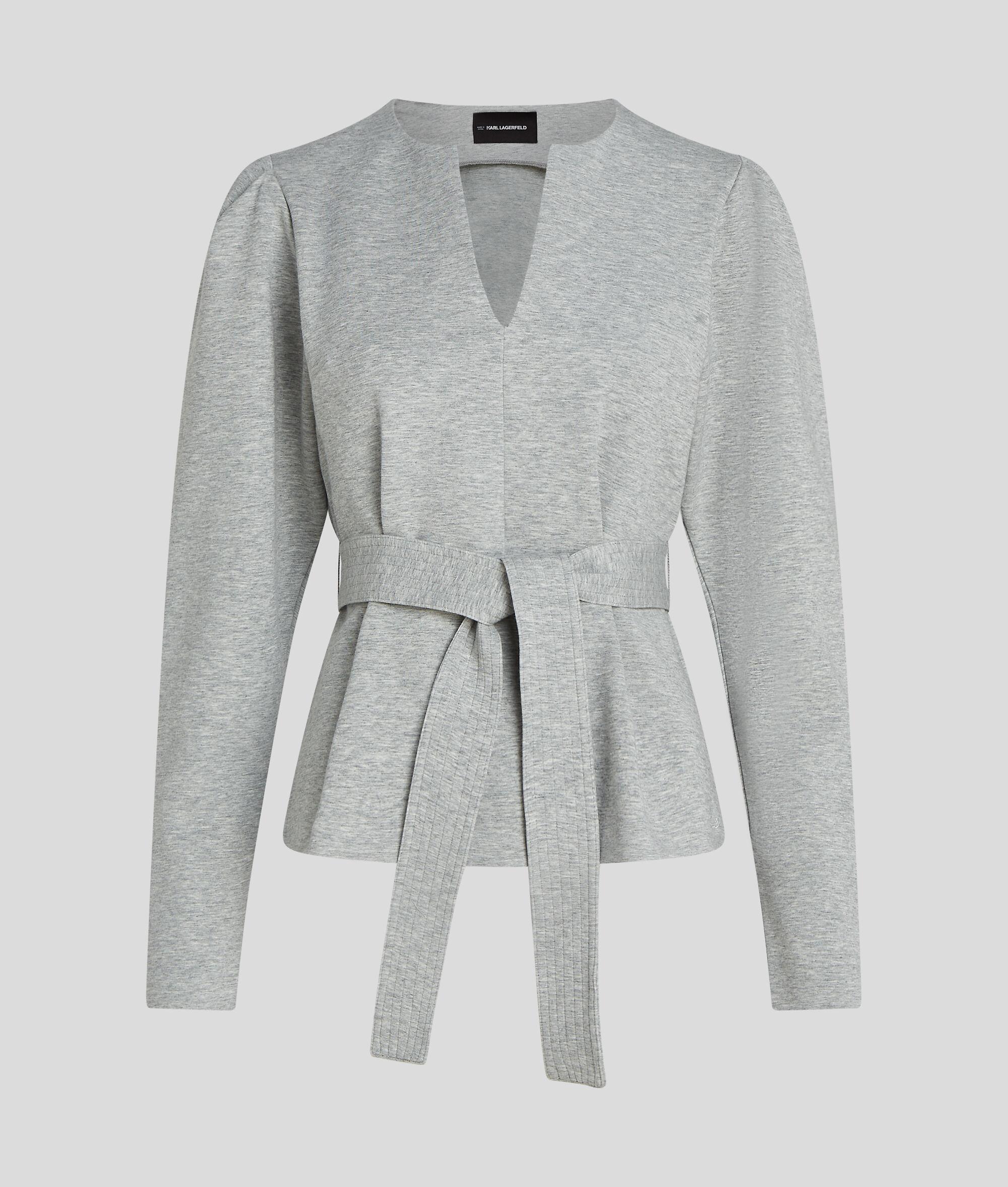 DOUBLE JERSEY V-NECK SWEATSHIRT Product Image