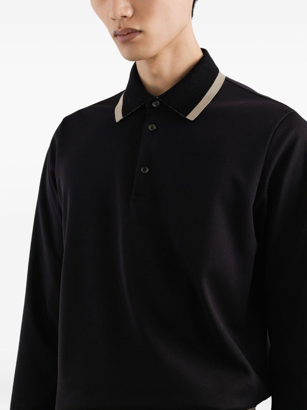 long-sleeved polo shirt Product Image