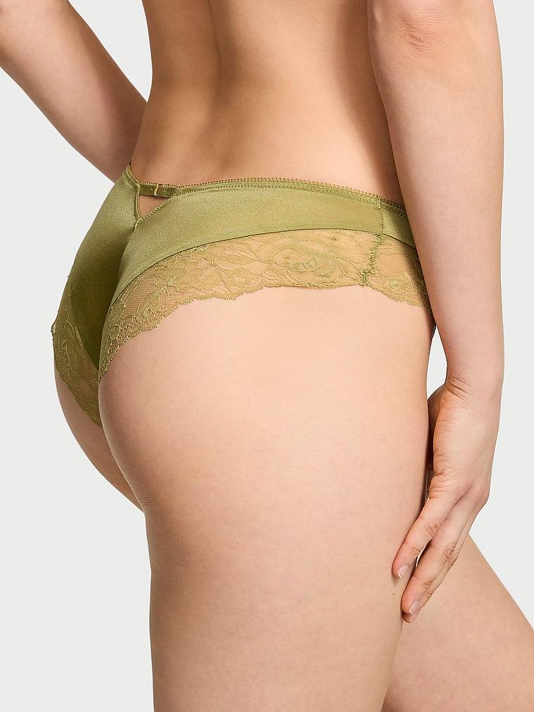 Rose Lace-Trim High-Leg Cheeky Panty Product Image